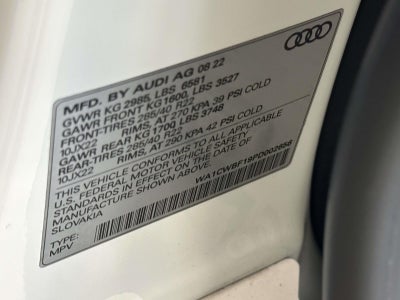 2023 Audi SQ8 Prestige TFSI quattro Tiptronic