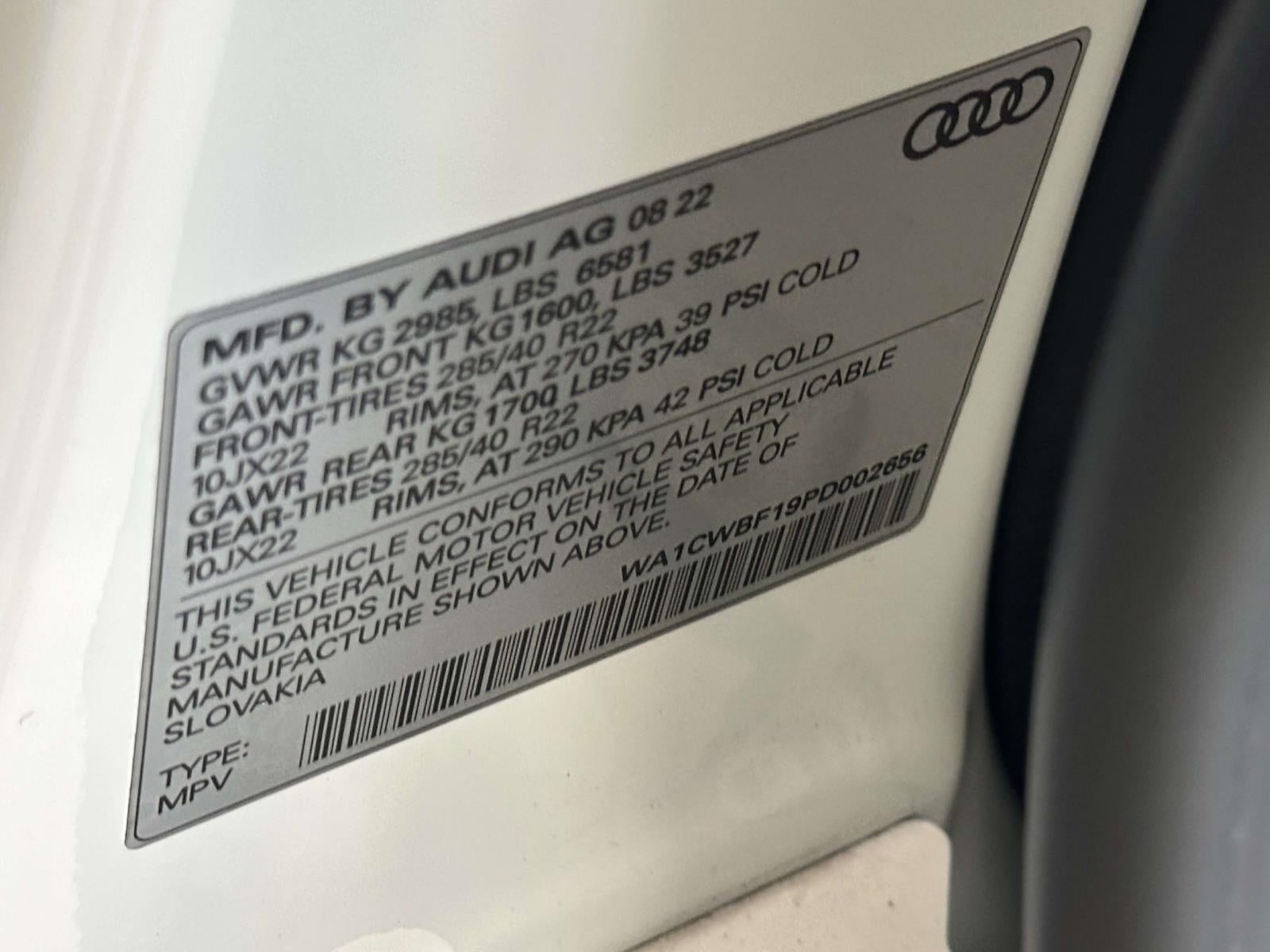 2023 Audi SQ8 Prestige TFSI quattro Tiptronic