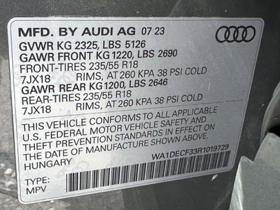 2024 Audi Q3 Premium 45 TFSI S line quattro Tiptronic