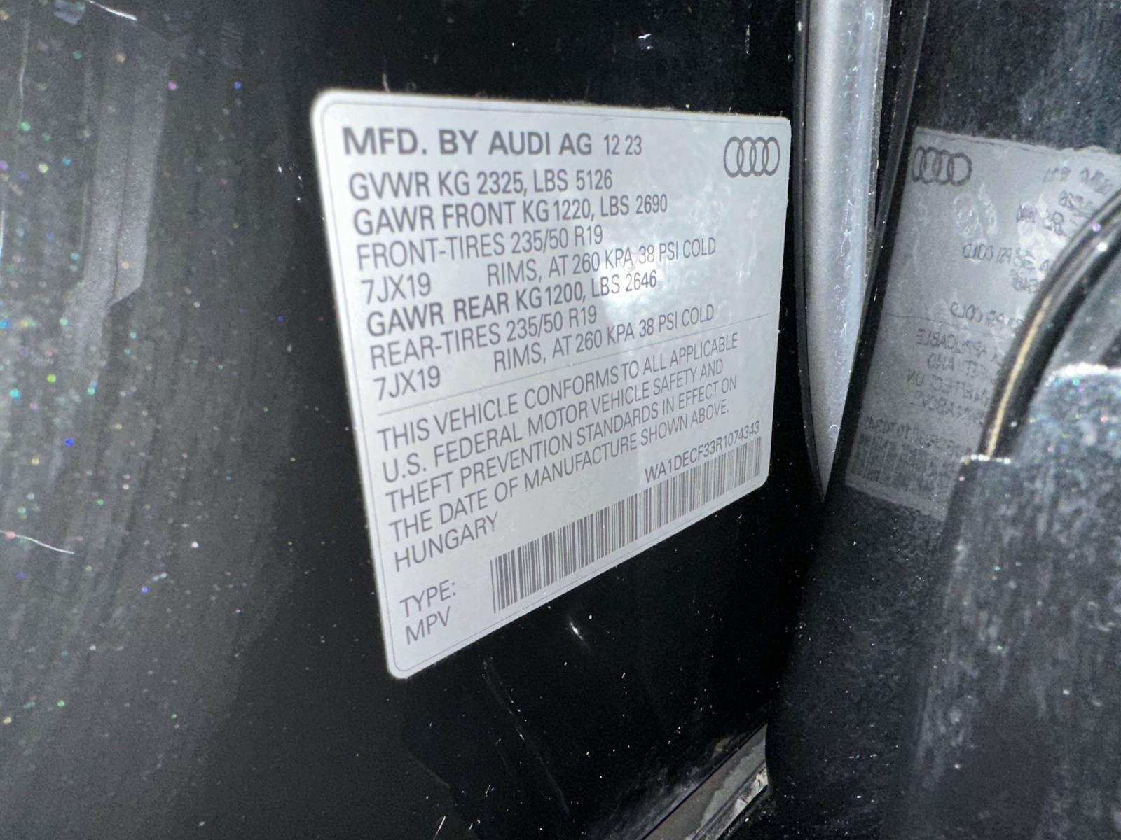 2024 Audi Q3 Premium 45 TFSI S line quattro Tiptronic