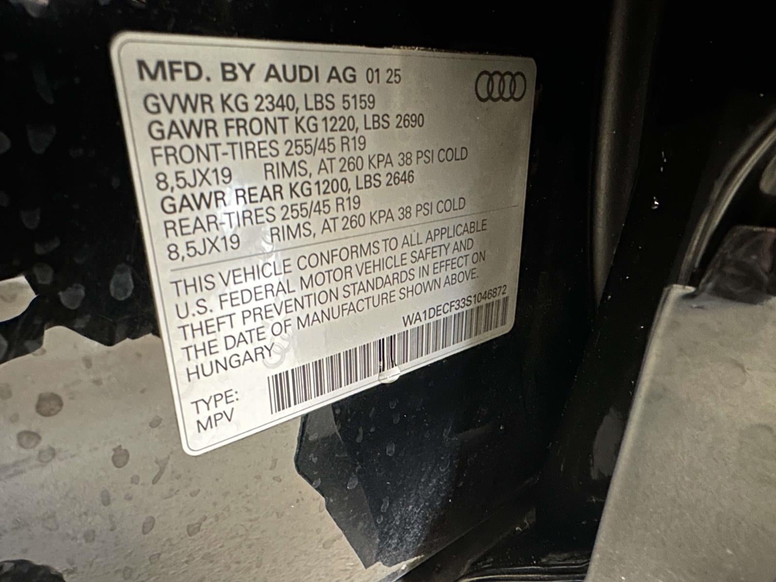 2025 Audi Q3 Premium 45 TFSI S line quattro Tiptronic