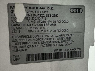 2023 Audi Q3 Premium 45 TFSI S line quattro Tiptronic