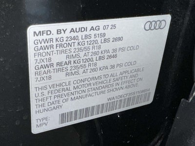 2025 Audi Q3 Premium 45 TFSI S line quattro Tiptronic