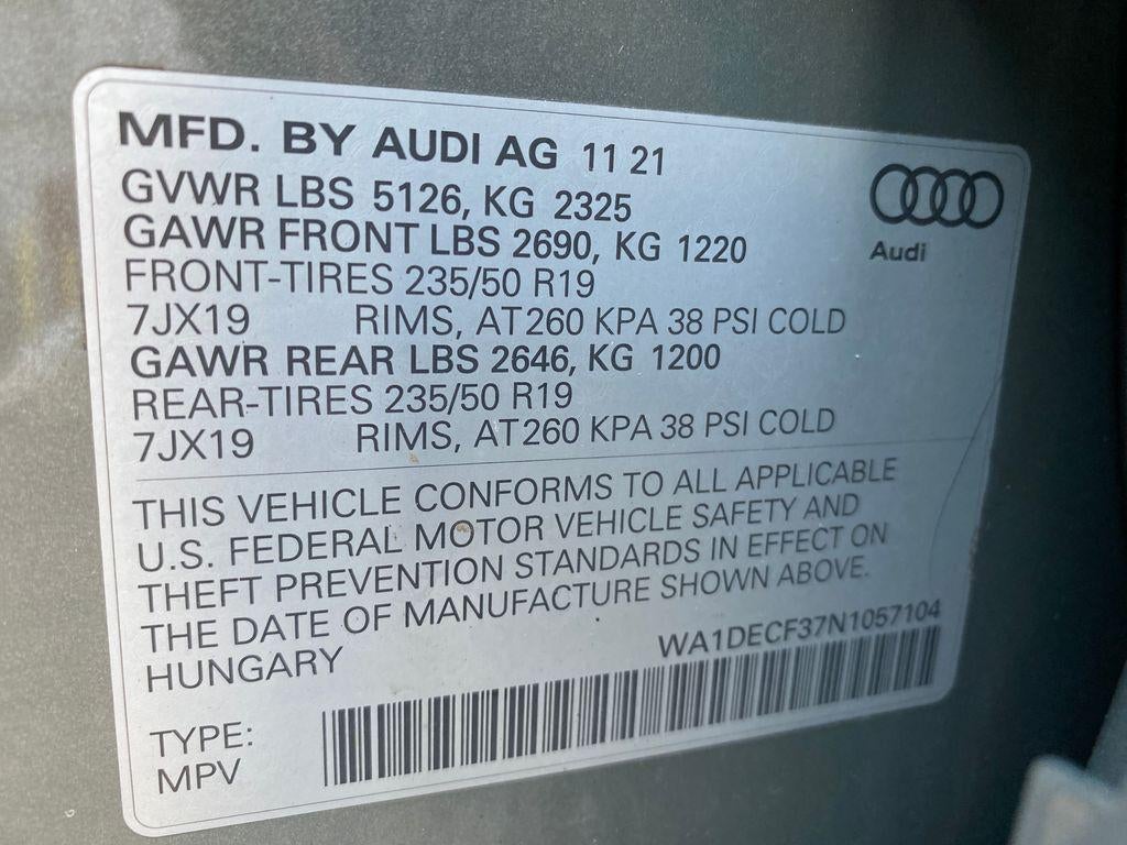2022 Audi Q3 Premium 45 TFSI S line quattro Tiptronic