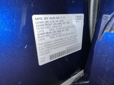 2022 Audi Q3 Premium 45 TFSI S line quattro Tiptronic