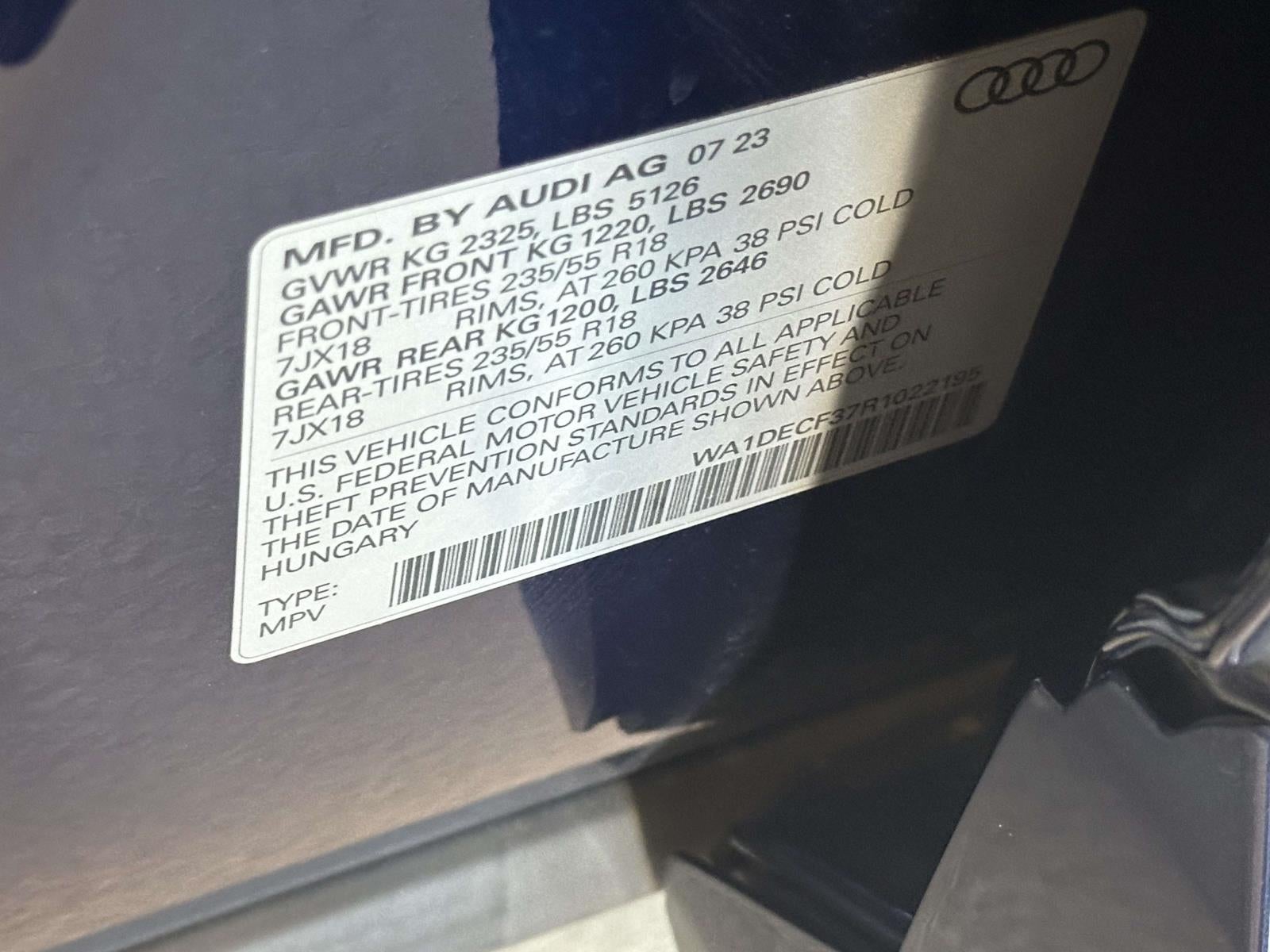 2024 Audi Q3 Premium 45 TFSI S line quattro Tiptronic