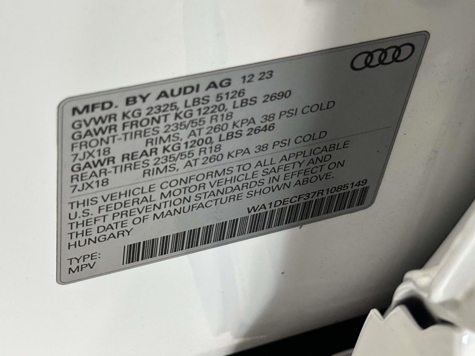 2024 Audi Q3 Premium 45 TFSI S line quattro Tiptronic