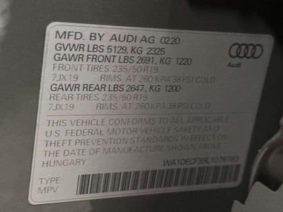 2020 Audi Q3 Premium 45 TFSI S line quattro Tiptronic
