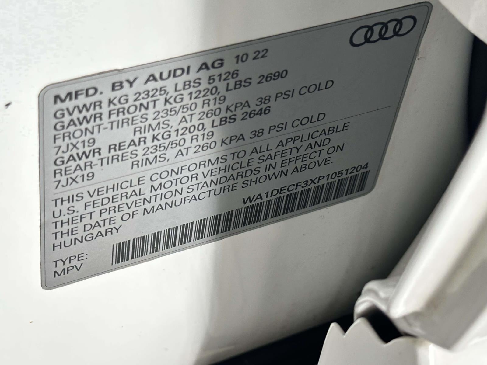 2023 Audi Q3 Premium 45 TFSI S line quattro Tiptronic