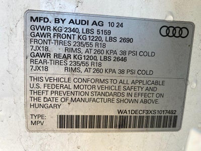 2025 Audi Q3 Premium 45 TFSI S line quattro Tiptronic