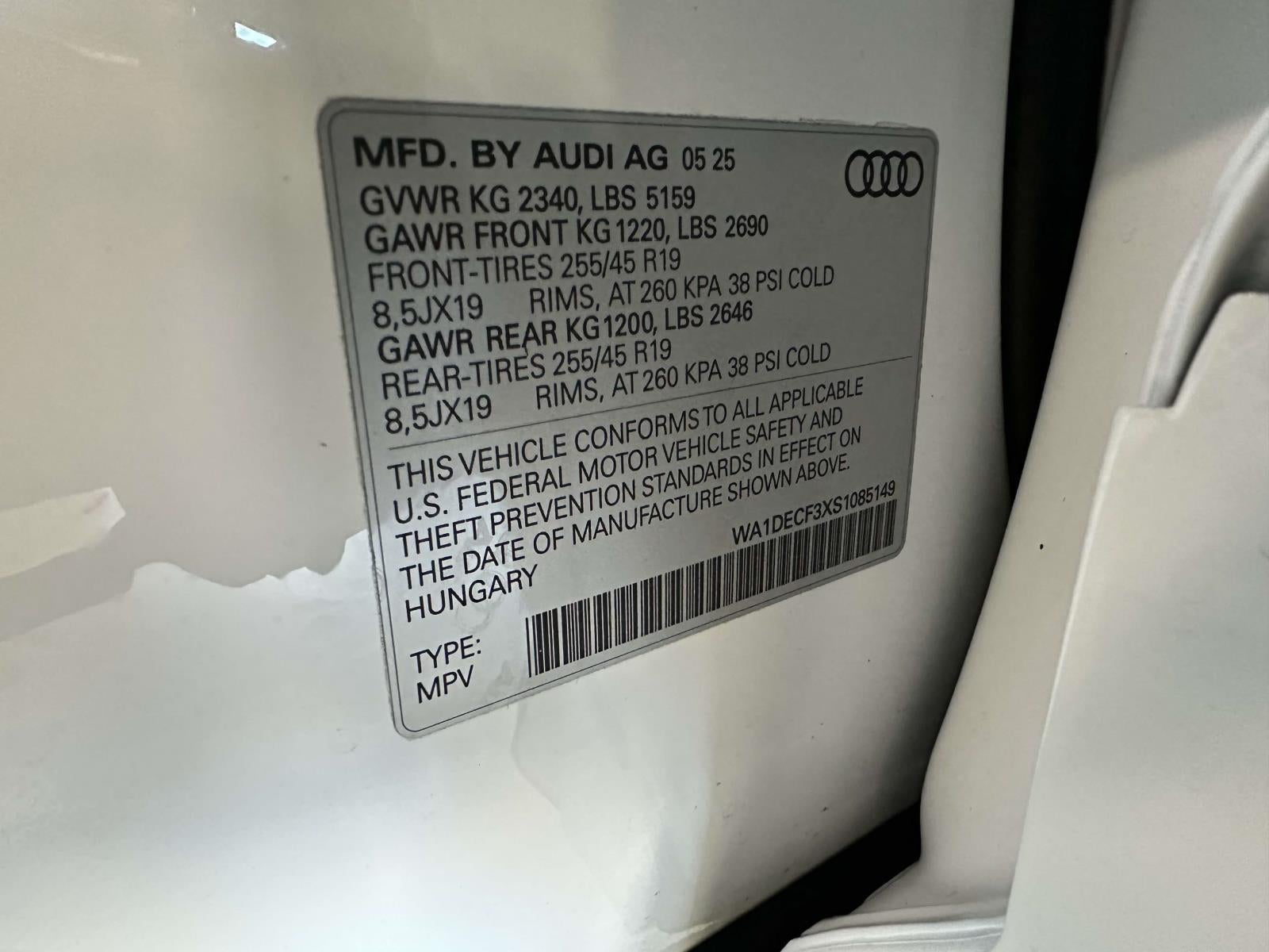 2025 Audi Q3 Premium 45 TFSI S line quattro Tiptronic