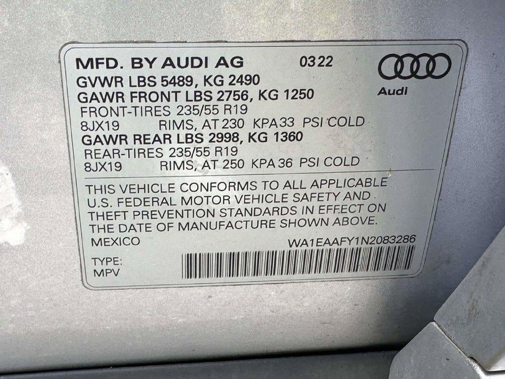 2022 Audi Q5 Premium Plus 45 TFSI S line quattro S tronic