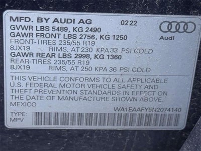 2022 Audi Q5 Premium Plus 45 TFSI S line quattro S tronic