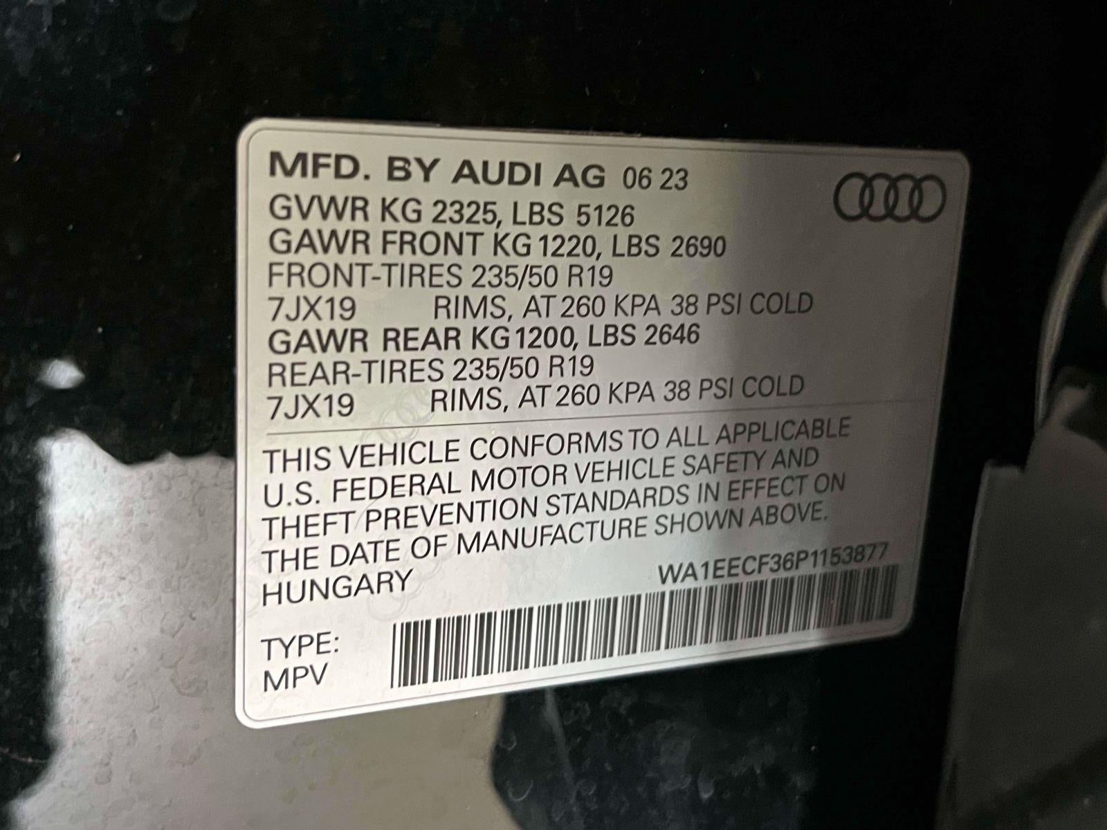 2023 Audi Q3 Premium Plus 45 TFSI S line quattro Tiptronic