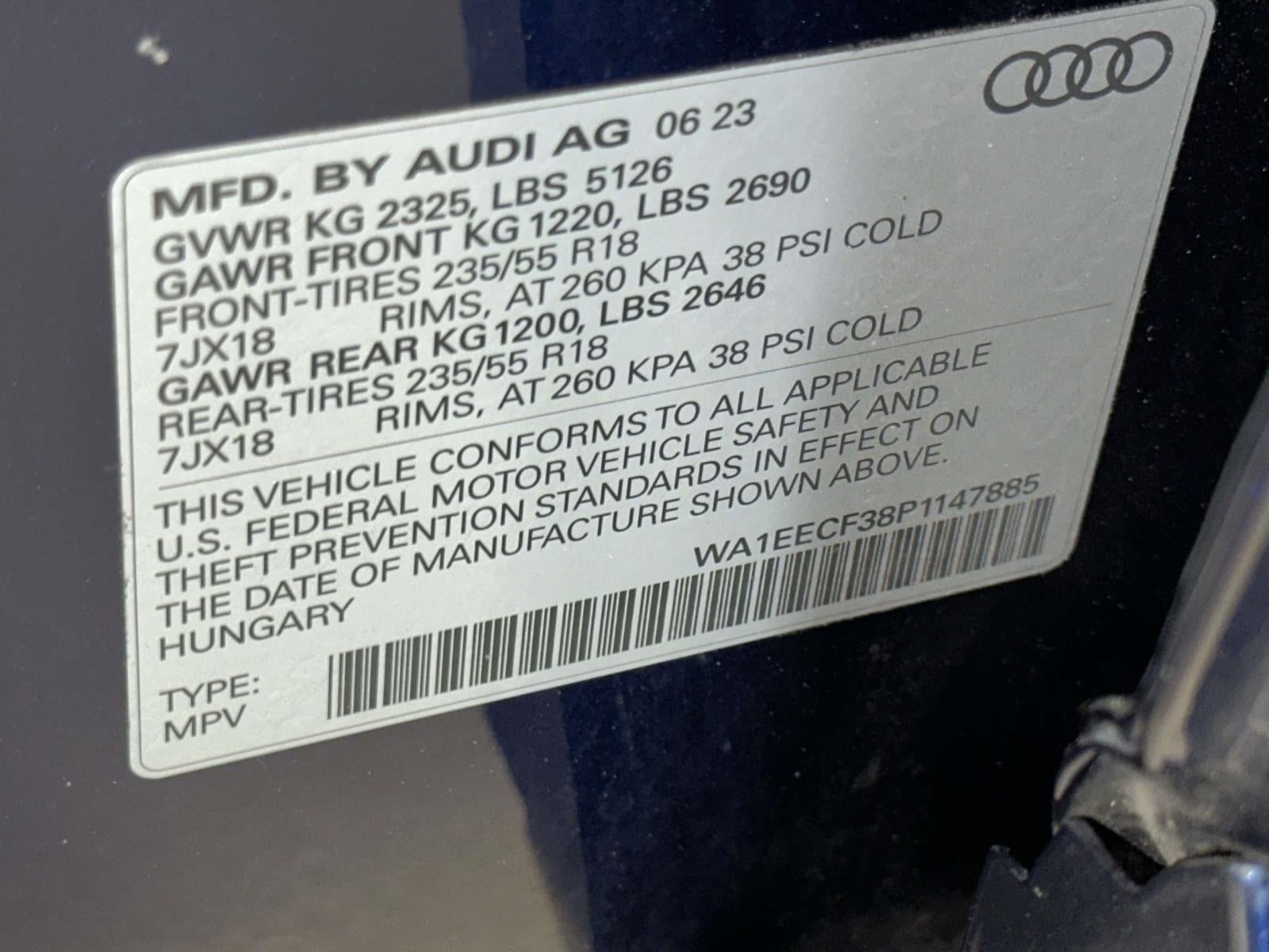 2023 Audi Q3 Premium Plus 45 TFSI S line quattro Tiptronic