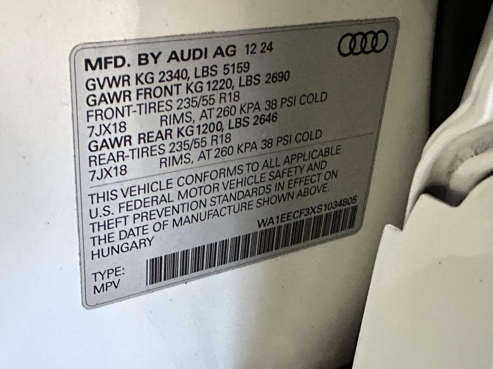 2025 Audi Q3 Premium 45 TFSI S line quattro Tiptronic