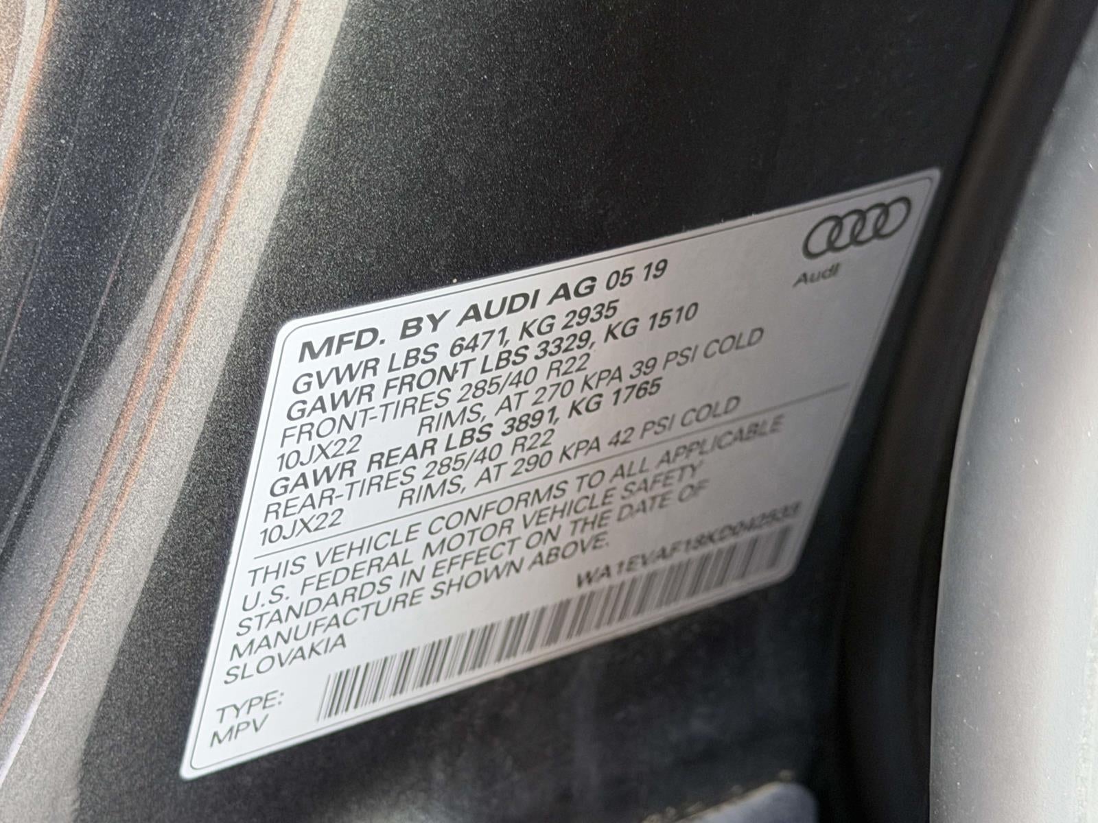 2019 Audi Q8 55 Premium