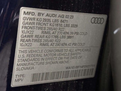 2023 Audi Q8 Premium Plus 55 TFSI quattro Tiptronic