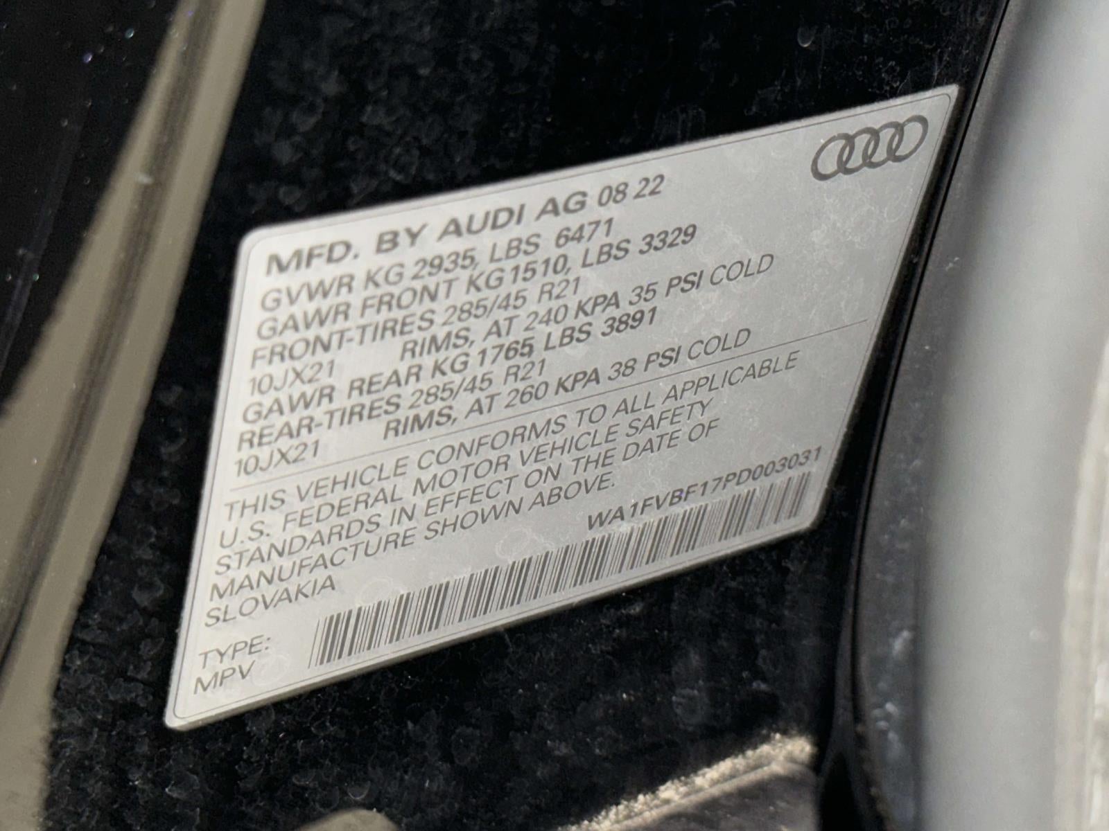 2023 Audi Q8 Prestige 55 TFSI quattro Tiptronic