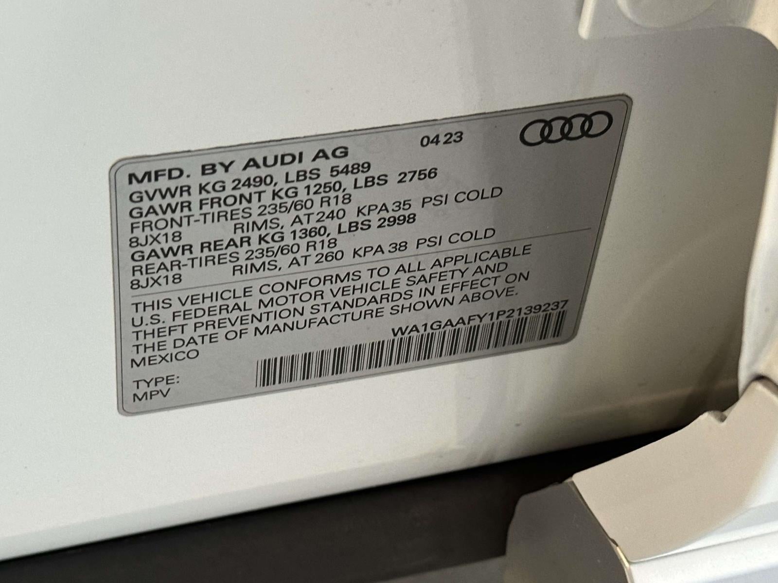 2023 Audi Q5 Premium 45 TFSI S line quattro