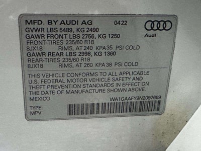 2022 Audi Q5 Premium 45 TFSI S line quattro S tronic