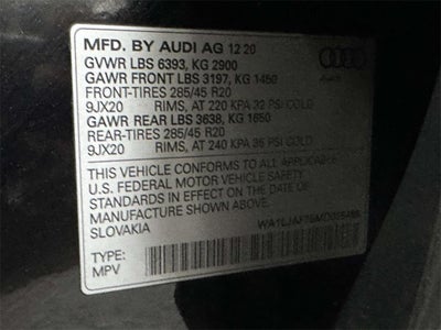 2021 Audi Q7 Premium Plus 45 TFSI quattro Tiptronic