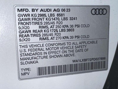 2023 Audi Q7 Premium Plus 55 TFSI quattro Tiptronic