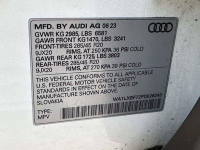 2023 Audi Q7 Premium Plus 55 TFSI quattro Tiptronic