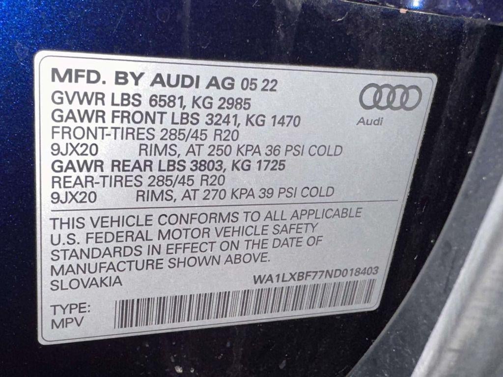 2022 Audi Q7 Premium Plus 55 TFSI quattro Tiptronic