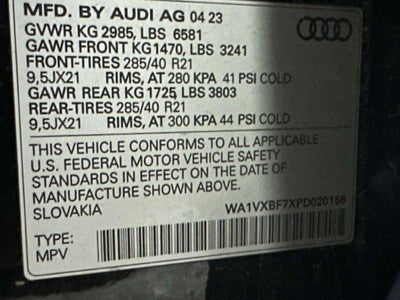 2023 Audi Q7 Prestige 55 TFSI quattro Tiptronic