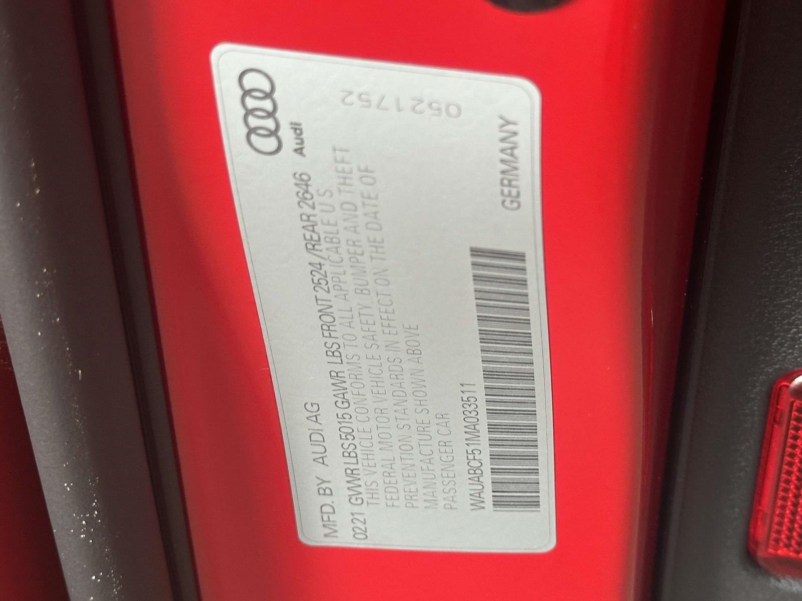 2021 Audi A5 Sportback Premium 40 TFSI quattro S tronic