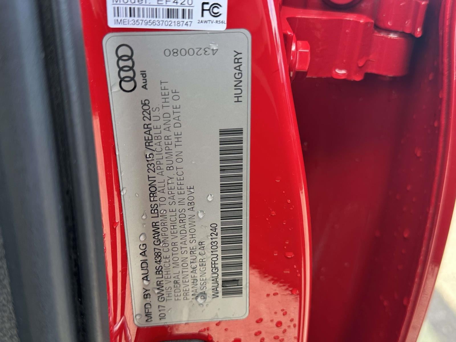 2018 Audi A3 2.0T Premium