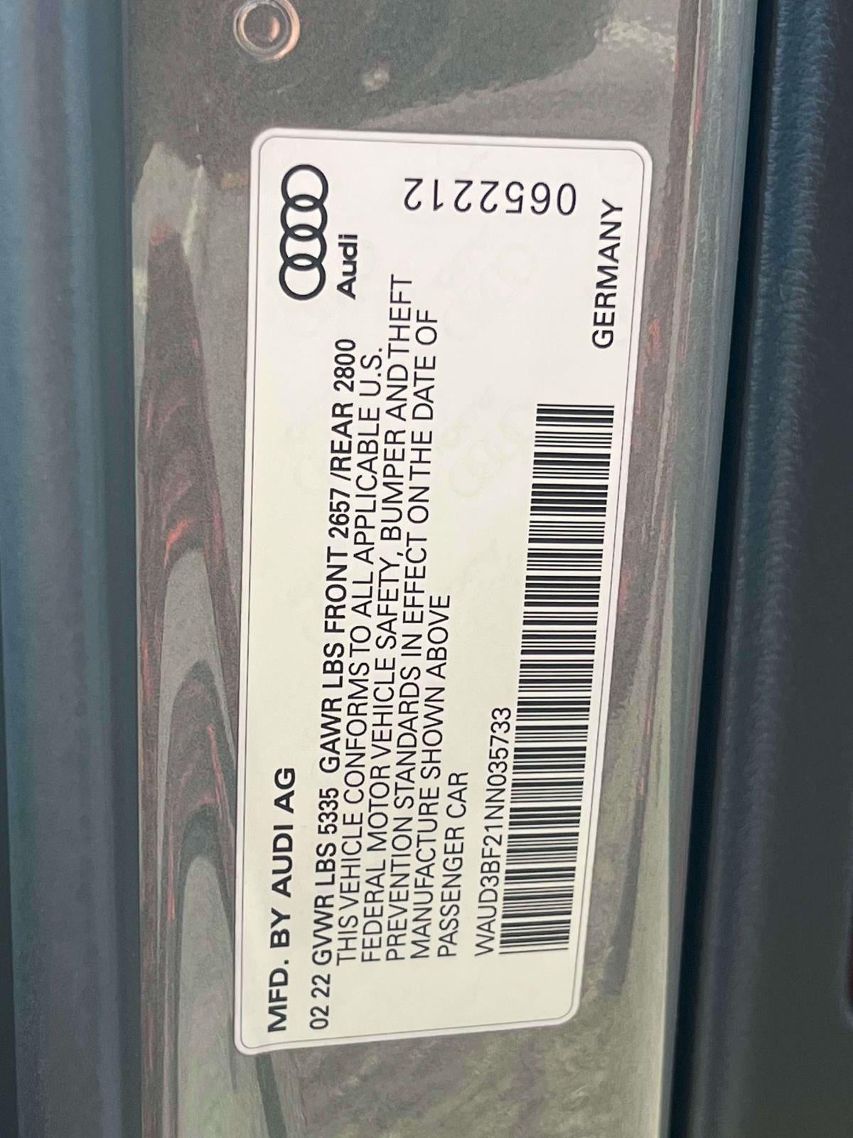 2022 Audi A6 Sedan Premium 45 TFSI quattro S tronic