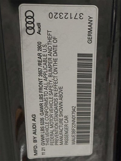 2022 Audi A6 Sedan Premium Plus 45 TFSI quattro S tronic