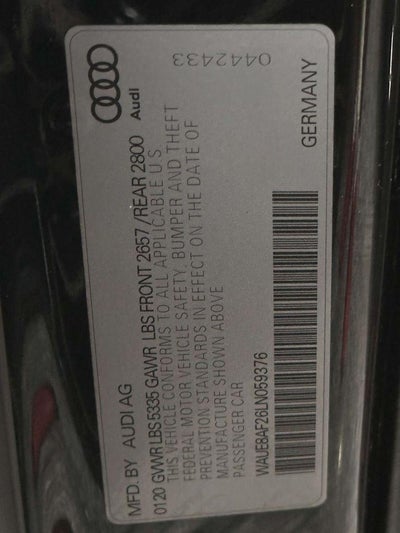 2020 Audi A6 Sedan Premium Plus 45 TFSI quattro S tronic