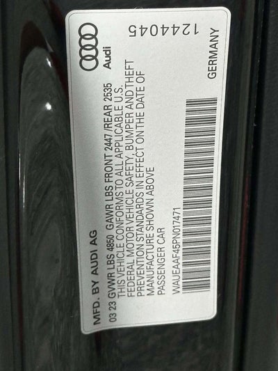 2023 Audi A4 Premium Plus 45 TFSI S line quattro S tronic