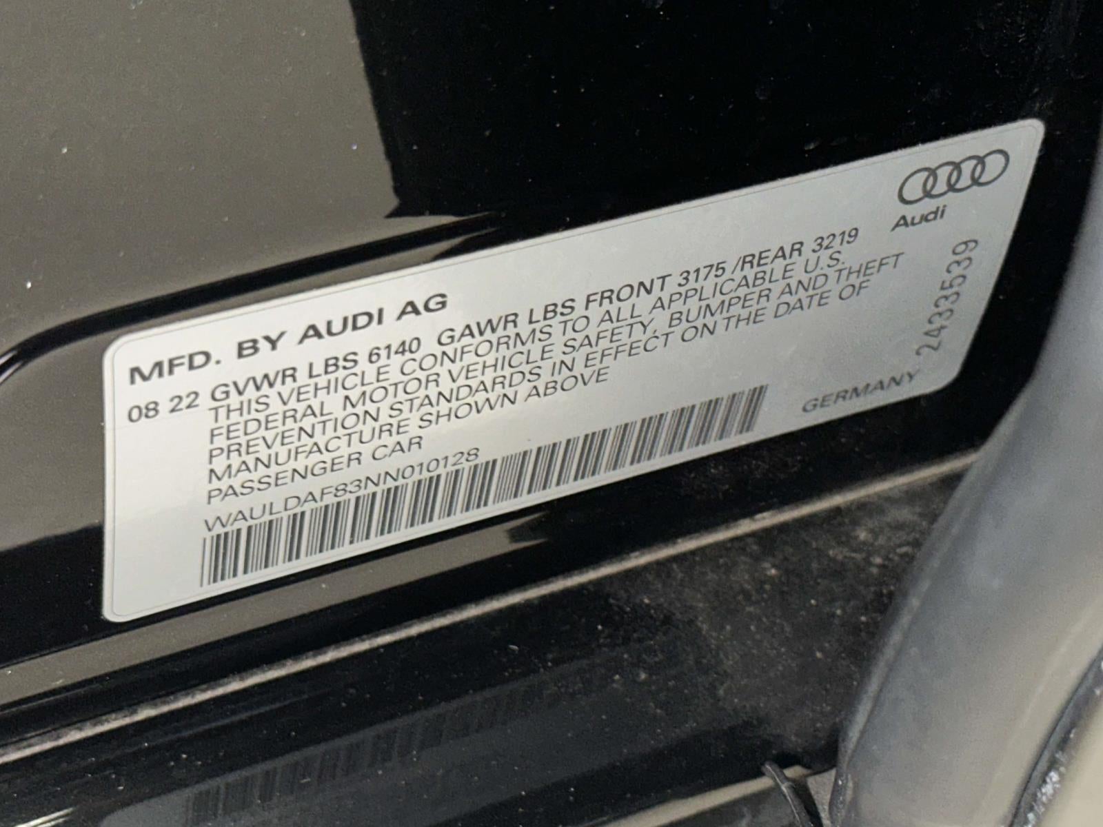 2022 Audi A8 L 55 TFSI quattro Tiptronic