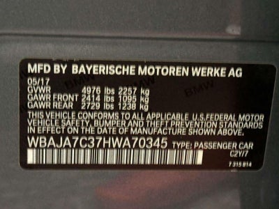2017 BMW 530i xDrive