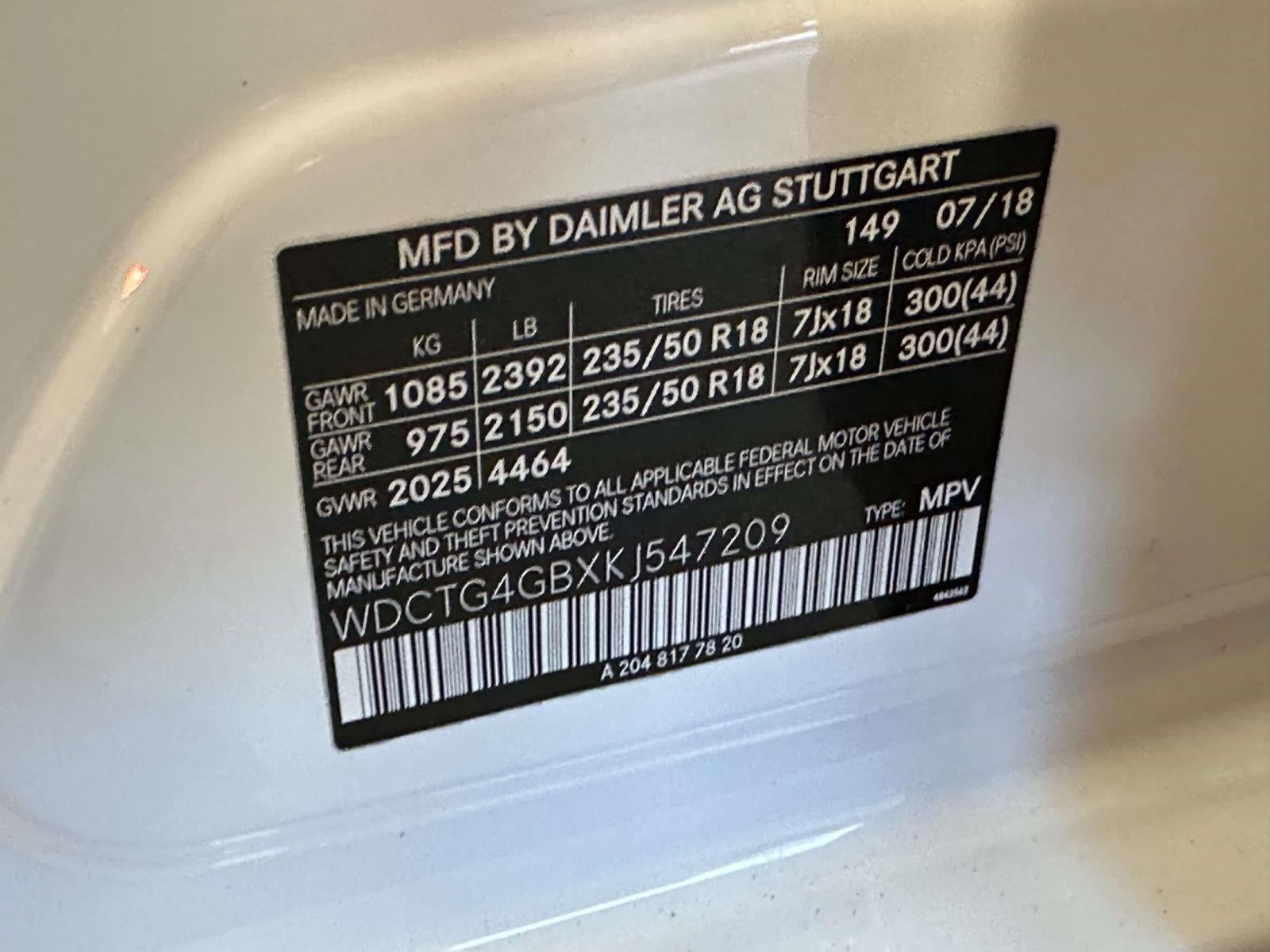 2019 Mercedes-Benz GLA 250 4MATIC®