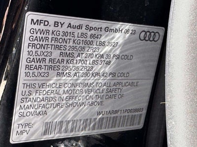 2023 Audi RS Q8 TFSI quattro Tiptronic