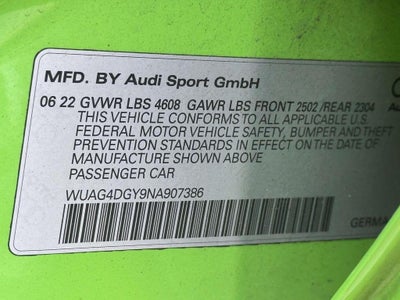 2022 Audi RS 3 Sedan TFSI quattro S tronic