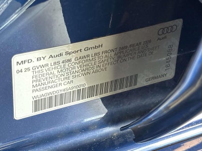 2025 Audi RS 3 Sedan TFSI quattro S tronic