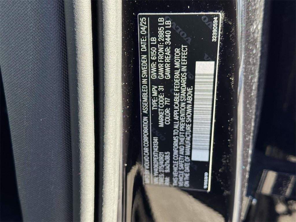 2026 Volvo XC90 Plus, B6 AWD Gas (mild hybrid), Gasoline, Bright, 7 Seats